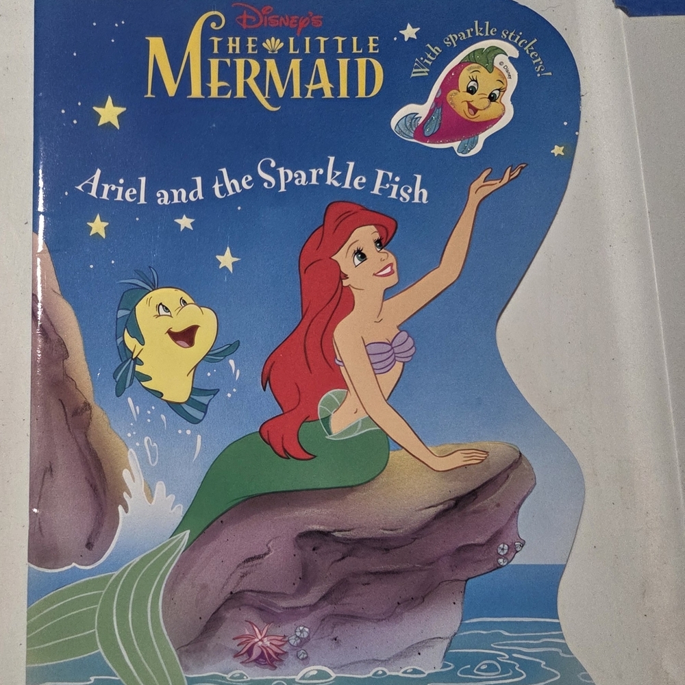 Disney The Little Mermaid Ariel and Sparkle Fish Sticker Book - Unused- HTF